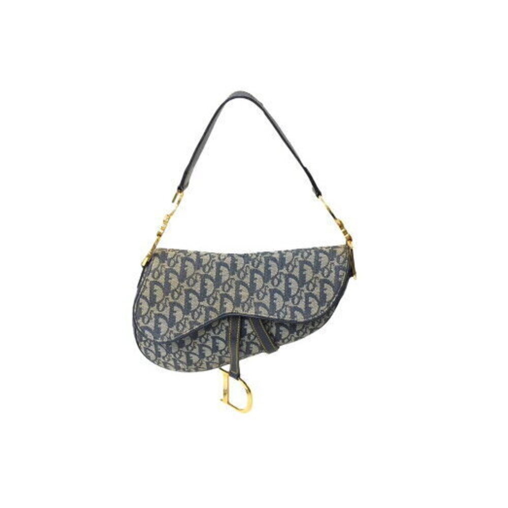 Christian Dior Saddle Bag Trotter Navy Blue